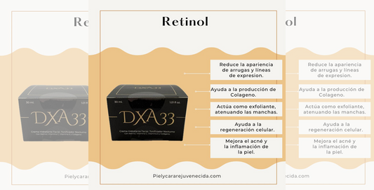 Beneficios del retinol como tratamiento para la piel.