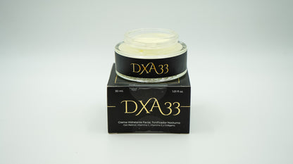 DXA33 Crema Hidratante Facial | Anti-edad | Tonificador Nocturno | Contorno de ojos | 30ml