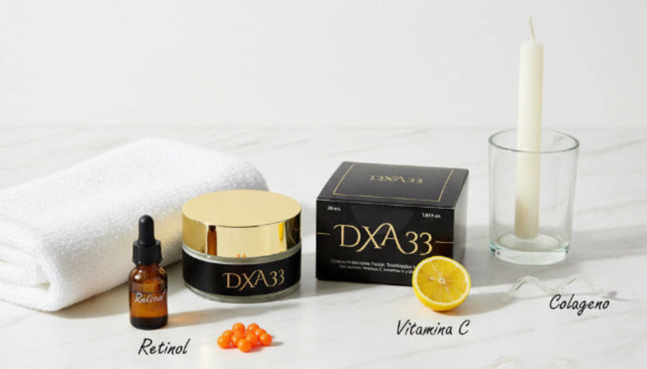 RETINOL DXA33 Crema Hidratante Facial | Anti-edad | Tonificador Nocturno | Contorno de ojos | 30ml