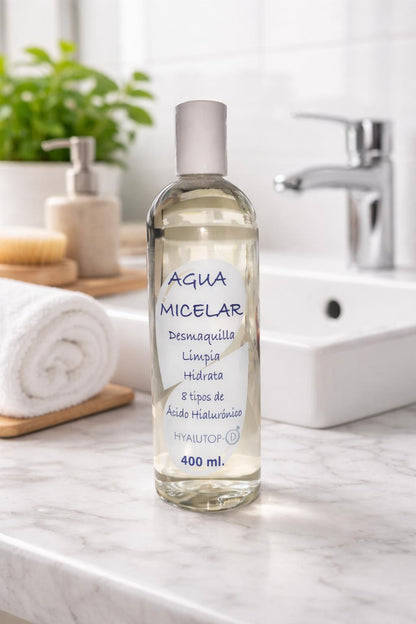 Agua Micelar Hyalutop D | 8 Tipos de Ácido Hialurónico | Limpieza Profunda| Hidrata | 400ml