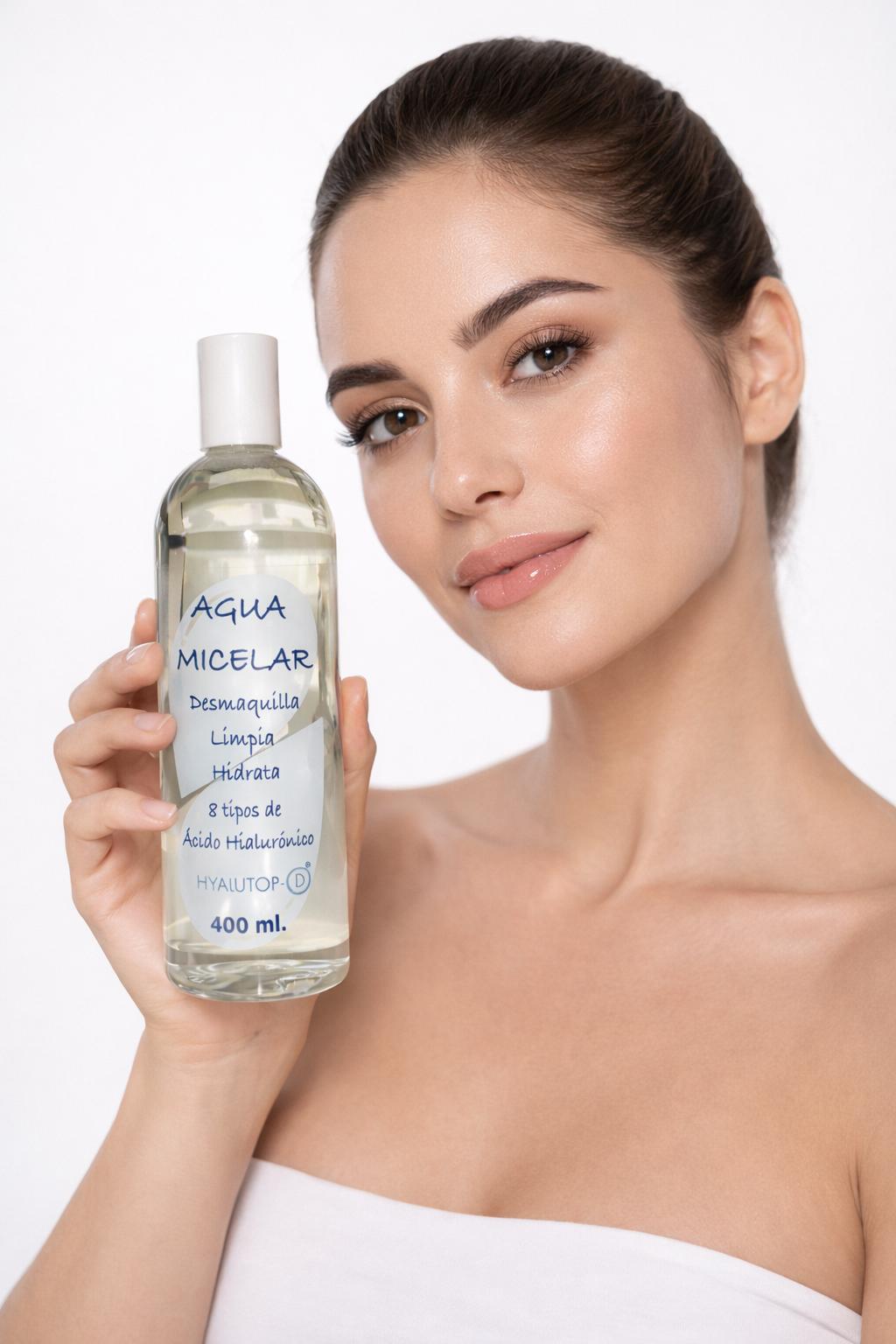 Agua Micelar Hyalutop D | 8 Tipos de Ácido Hialurónico | Limpieza Profunda| Hidrata | 400ml